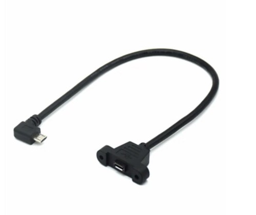 Câble de synchronisation de charge micro USB 5 broches mâle vers femelle support de panneau - 20 cm  - Photo 1/4