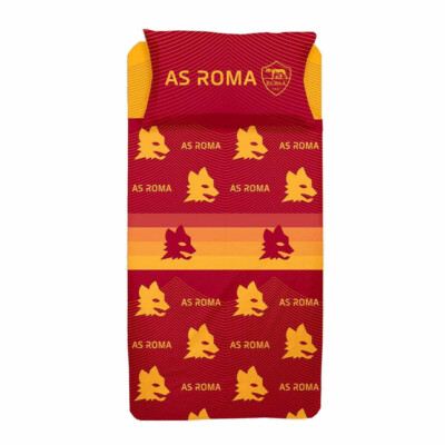 Lenzuola AS Roma Letto Singolo | Set 1 Piazza | Cotone 100% | Copripiumino + Lenzuolo Sotto + Federa - Foto 14