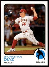 Jhonathan Diaz 2022 Topps Heritage High Number Short Prints RC #711 Angels