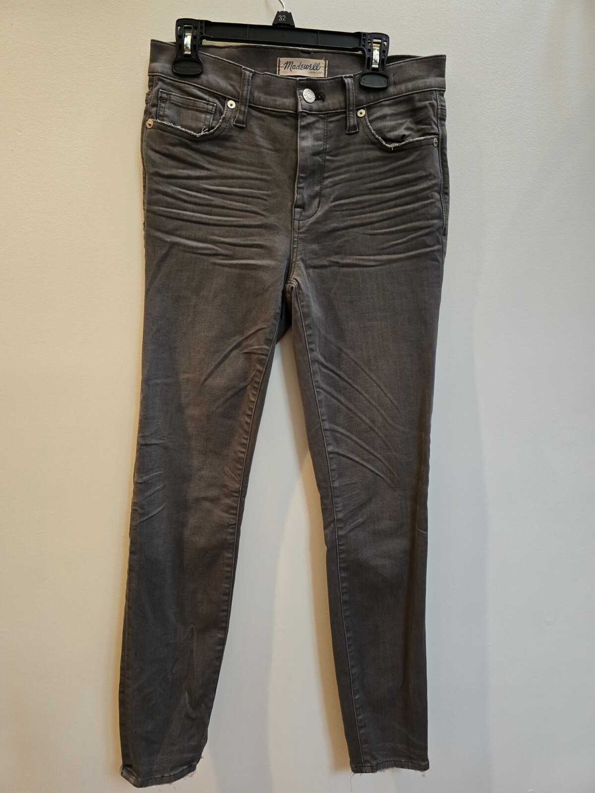 Madewell Gray Wash Distressed High Rise Skinny Jeans Size 26