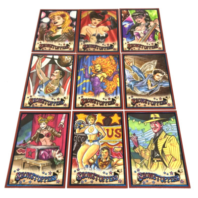 CRYPTOZOIC DC BOMBSHELLS SERIES 3 TRADING CARD SHOWSTOPPERS 9-CHASE CARD SET