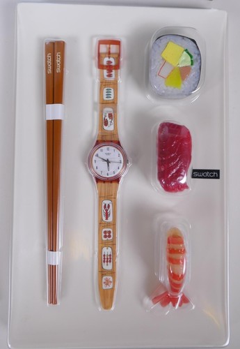 RARE SWATCH NEW IN CASE HORS D'OEUVRE 2001 SUSHI WATCH