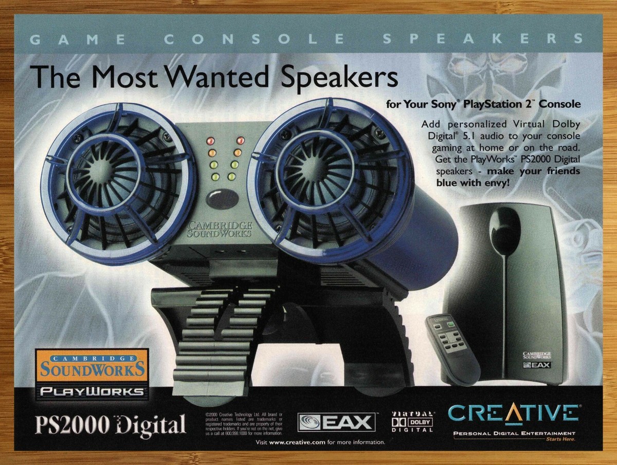 2000 Cambridge Soundworks PlayWorks PS2000 Speakers Print Ad