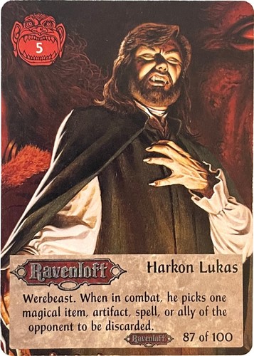 Spellfire Master the Magic 1st edition Card 87/100 Harkon Lukas, Ravenloft - Picture 1 of 2