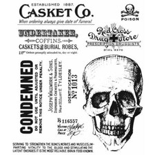 Tim Holtz Stampers Anonymous "REST IN PEACE" Rubber Cling Stamps Halloween 2021