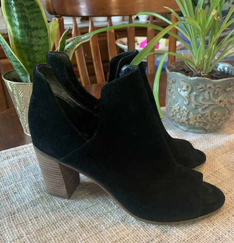 Steve Madden Nelma Black Suede Peeptoe 