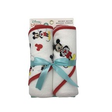 Disney Baby Mickey Mouse 2 Pack Rolled/Carded Hooded Towels 26" x 30", GS71705