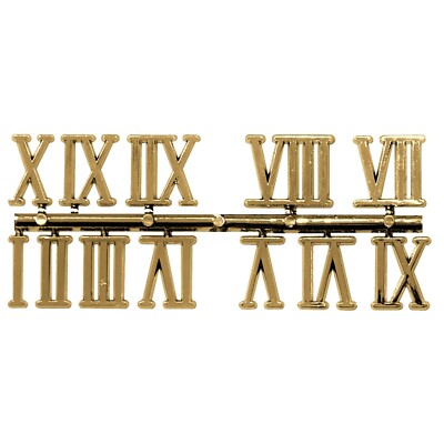 3D Zahlen Set GOLD römisch   selbstklebende Kunststoff Ziffern DIY Ersatzteile