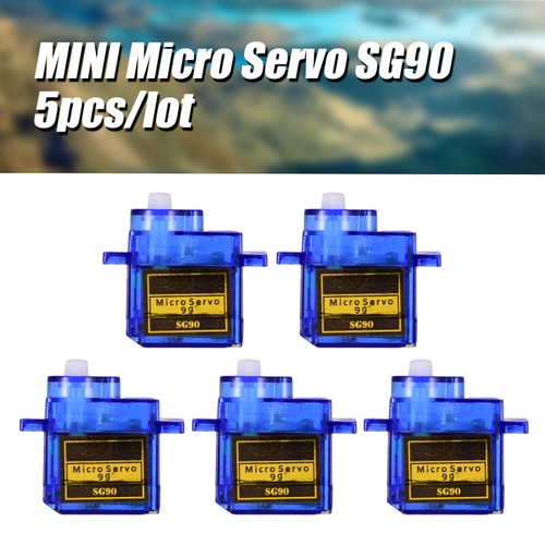 5 un./lote SG90 9G Micro Servomotor Para 6CH RC 250 450 Helicóptero Avión Coche - Imagen 2 de 12