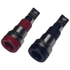 Black and Red Banana Female Jack Socket - 4mm Banana Female Connector Panel/C...