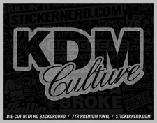 KDM Culture Sticker - Vinyl Car Decals - Tuner Window Decal Cool Cars Stickers