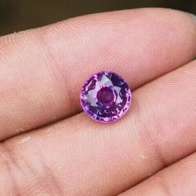 Natural Round Shape Ceylon Purple Pink Sapphire 4-6Ct Loose Gemstone