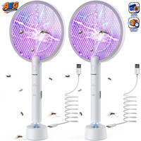 Elektrische Fliegenklatsche Insektenvernichter 4000V Uv MüCkenlampe 2 In 1 Usb