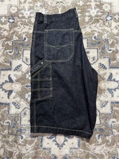 VTG Karl Kani Jeans Shorts Hip Hop Rap Black Denim Baggy Skater Size 40