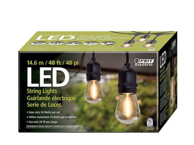 FEIT  Electric 710090 48ft LED String Light - Black