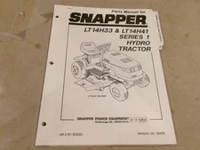 SNAPPER LT14H33 & LT14H41 SERIES 1 HYDRO TRACTOR PARTS MANUAL