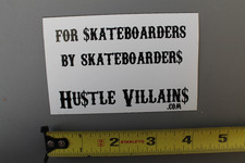 Hustle Villains For Skateboarders Gang Punk OG Z3B Vintage Skateboarding STICKER