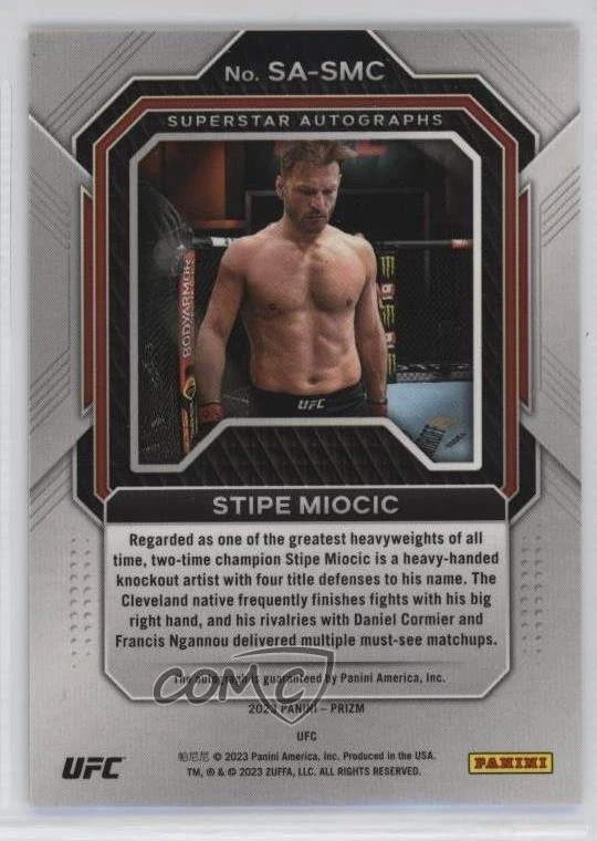 2023 Panini Prizm UFC Superstar Auto Stipe Miocic #SA-SMC Auto - Image 2 of 2