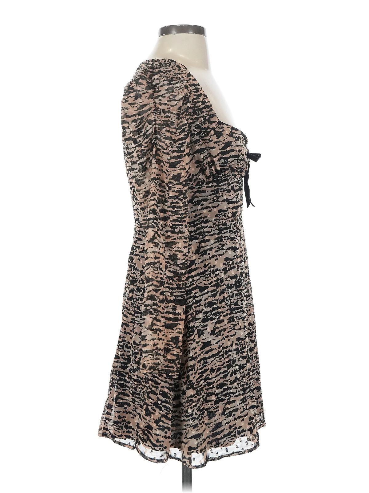 Zara Women Brown Cocktail Dress S thumbnail 3