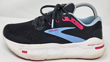 Brooks Ghost Max Womens Sz 7 B Black Blue Pink Cushioned Running Walking Shoes