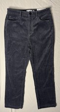 NWT Loft Corduroy Pants Women s 29 Blue Straight Curvy High Rise