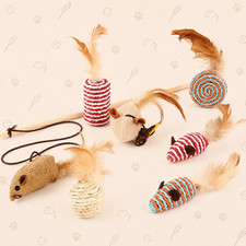 Cat Toy Variety Pack Interactive Mice, Balls Feather Toys House Lion Adventure