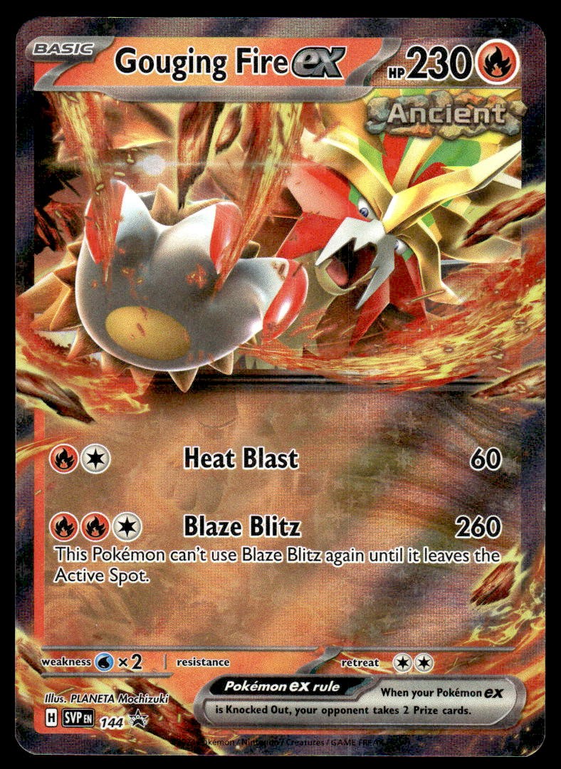 Pokemon TCG SV Promos #144 Gouging Fire EX NM
