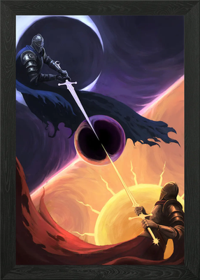 #ad Sun vs Moon Framed Wall Art Poster Canvas Print Picture GBP 14.99