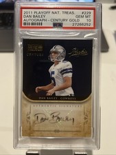 2011 National Treasures Rookie Auto #229 Dan Bailey RC /49 PSA 10 POP 1