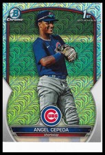 2023 Bowman Chrome #BCP-205 Angel Cepeda Chrome Prospects Mojo Refractor