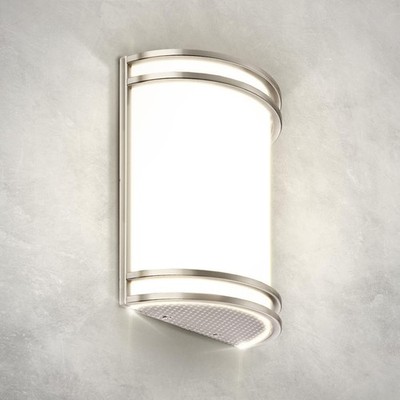 LED Indoor Wall Mount Light Fixture - 10 Inch Modern Interior Brushed Nickel ...