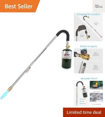 Weed Burner Torch   Use with Propane and MAPP Gas   with Built-in Piezo Ignit...