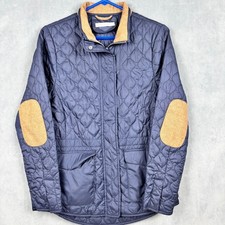 Peter Millar Blakely Quilted Jacket Navy Blue Lambswool Trim Small