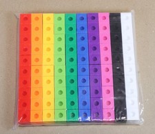 100  PCS Math Manipulative Linking Cubes STEM Counting Number Blocks Homeschool