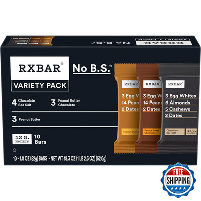 Rxbar Protein Bars Protein Snack Snack Bars Variety Pack 18.3Oz 10 Count