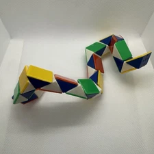Vintage Magic Snake Twist Puzzle Toy Multicolor 1980s
