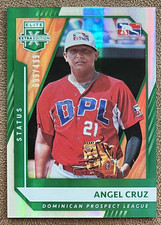 2021 Panini Elite Extra Edition Status Green #194 Angel Cruz /499 DPL Rookie SP