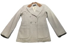 Vtg 60's/70's Patty Woodard Wool Blazer Tweed Double Breasted 34wx27L