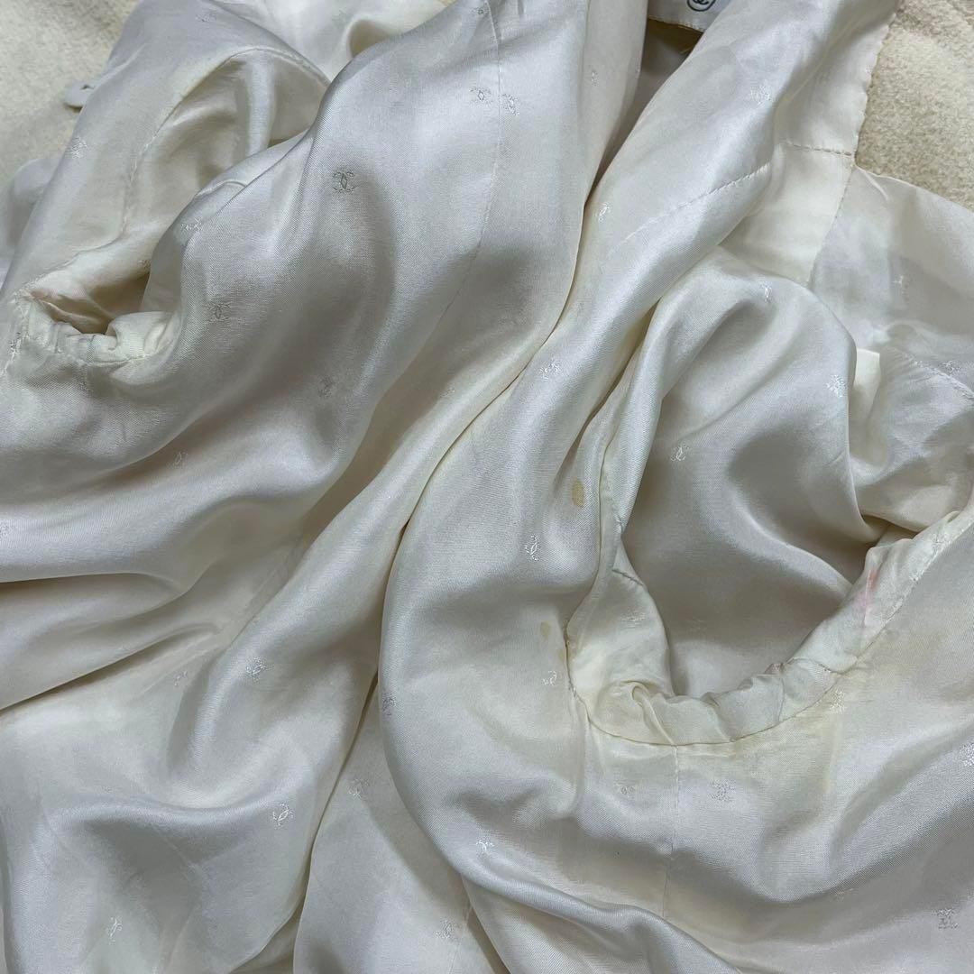 [DDP] CHANEL Vintage Gold Button Double Breasted Jacket Ivory Women's thumbnail 8