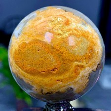 134G Natural Bumblebee Ocean Jasper agate Crystal sphere Specimen ball