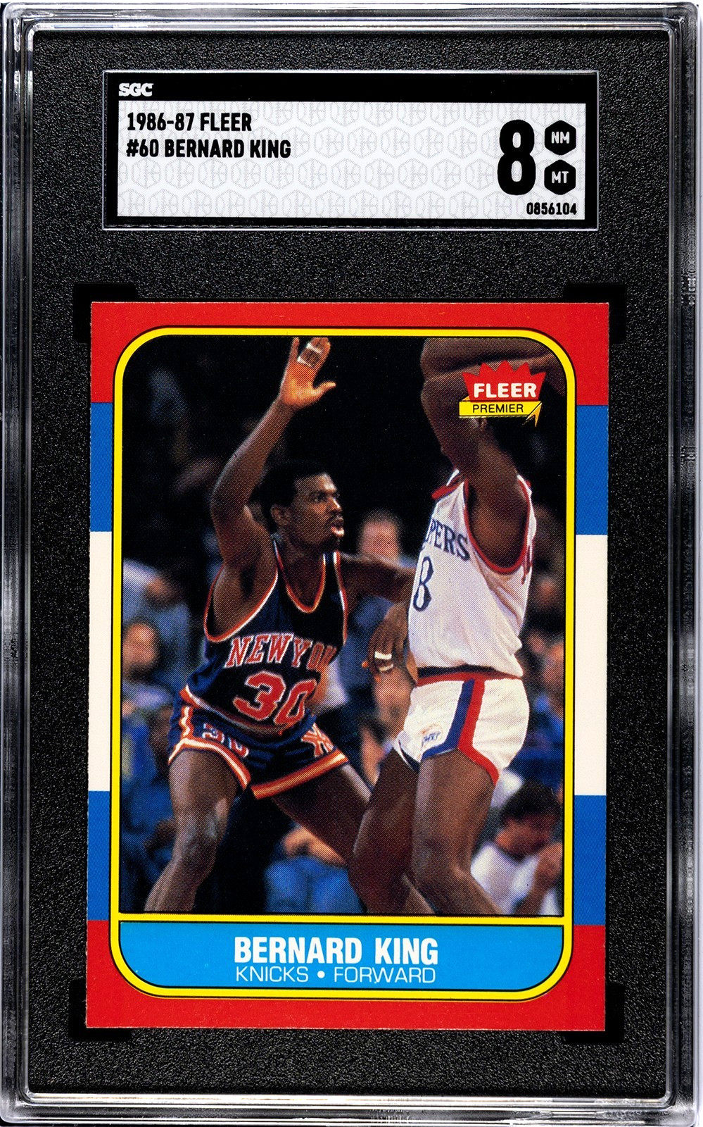 SGC 8 - 1986-87 Fleer # 60 Bernard King New York Knicks HOF