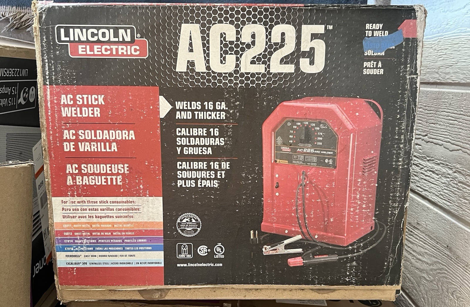 Lincoln Electric AC-225 AC Arc Welder, Transformer, 230 Volt