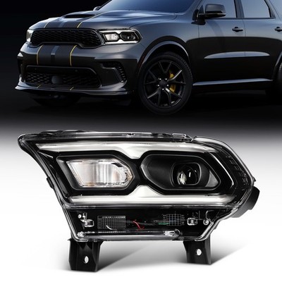 ECCPP LED Headlight Assembly For Dodge Durango 2021-2024 Driver Left Side Black