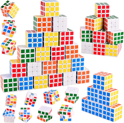 40 Mini Cube Puzzles, 1.18In 3X3, Fun Party Favors for Kids - School Rewards & C