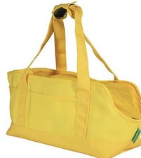 United Colors of Benetton Yellow Pet Carrier Small Dog Cat Travel Bag  Mesh