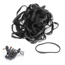 50 Pcs Black Rubber Bands For Tattoo Machine Setup - Durable  Elastic