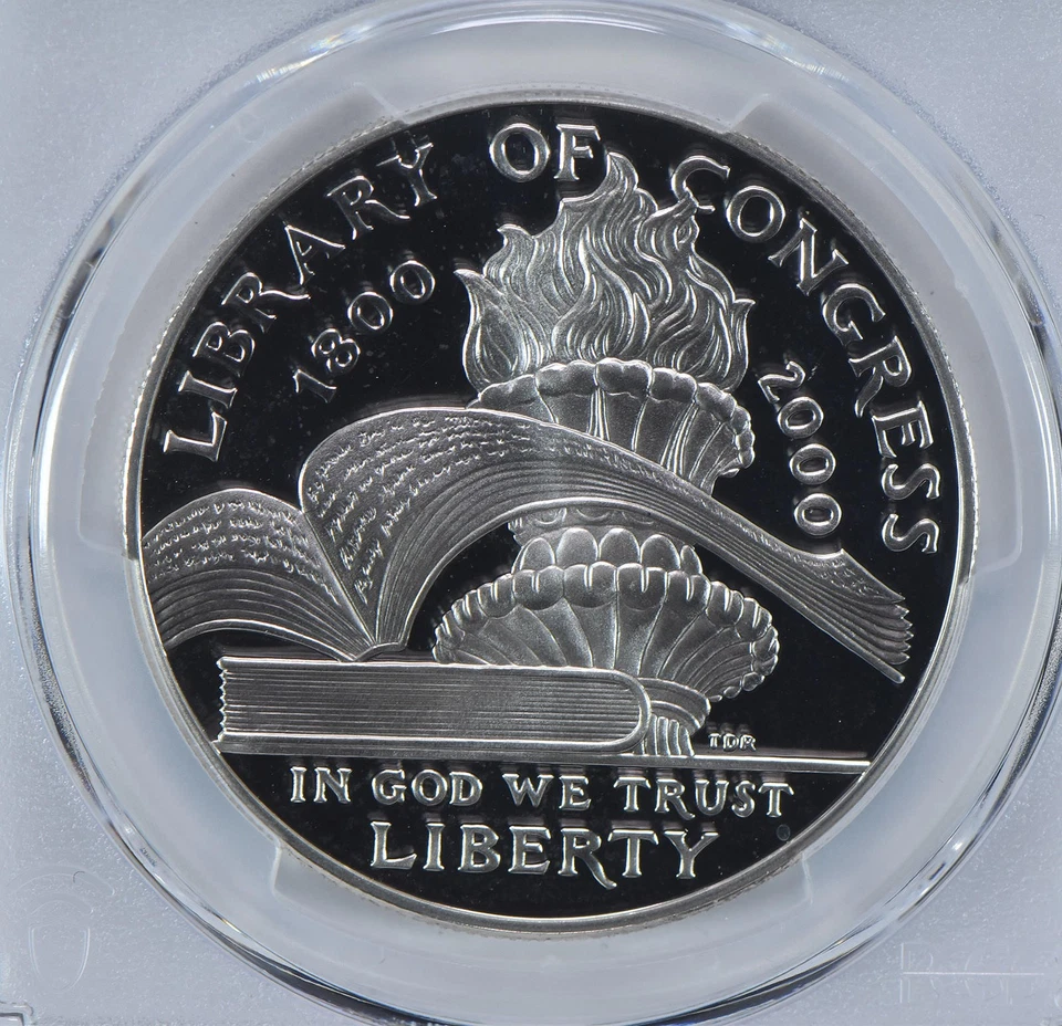 2000-P Library Of Congress Commemorative Dollar PR69 DCAM PCGS Blue Label *1484 - Image 3 of 4