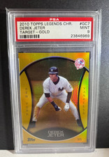 POP 12  THREE 10'S 2010 Topps Legends CHROME GOLD Derek JETER TARGET PSA 9  SSP