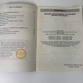 Nintendo Entertainment System NES Control Deck Console Instruction Manual Only