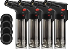 4 Pack Eagle Jet Torch Gun Lighter Adjustable Flame Windproof Butane Refillable